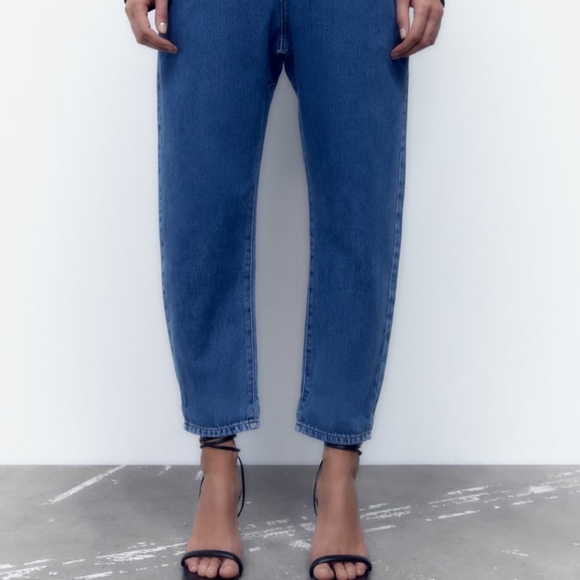 ZARA Z1975 BAGGY PAPERBAG JEANS - Picture 3 of 11